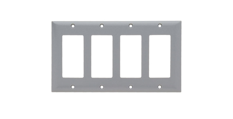 Decorator Openings, Four Gang, Gray