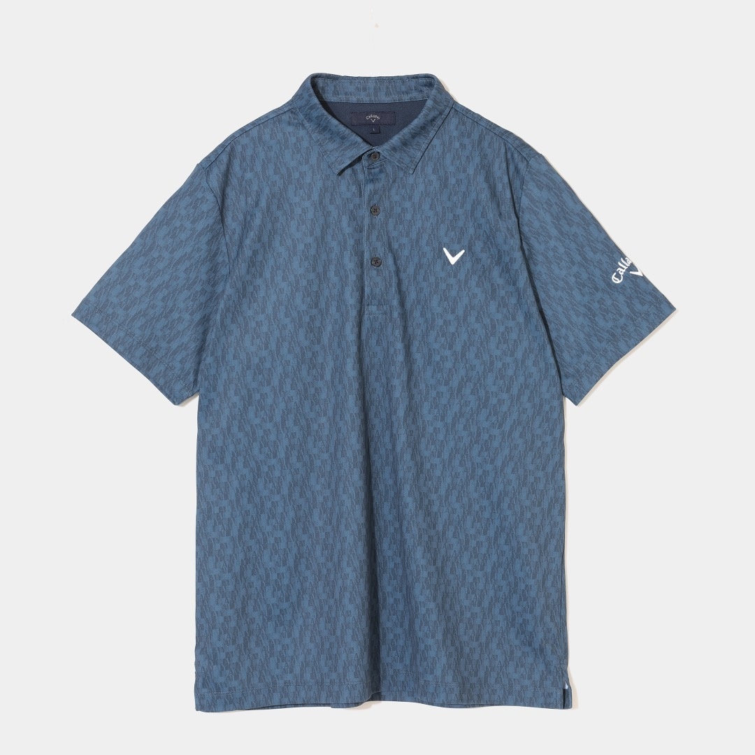 取扱店舗限定】-3℃裏クールロゴ総柄半袖シャツ ※4Lサイズあり (MENS)