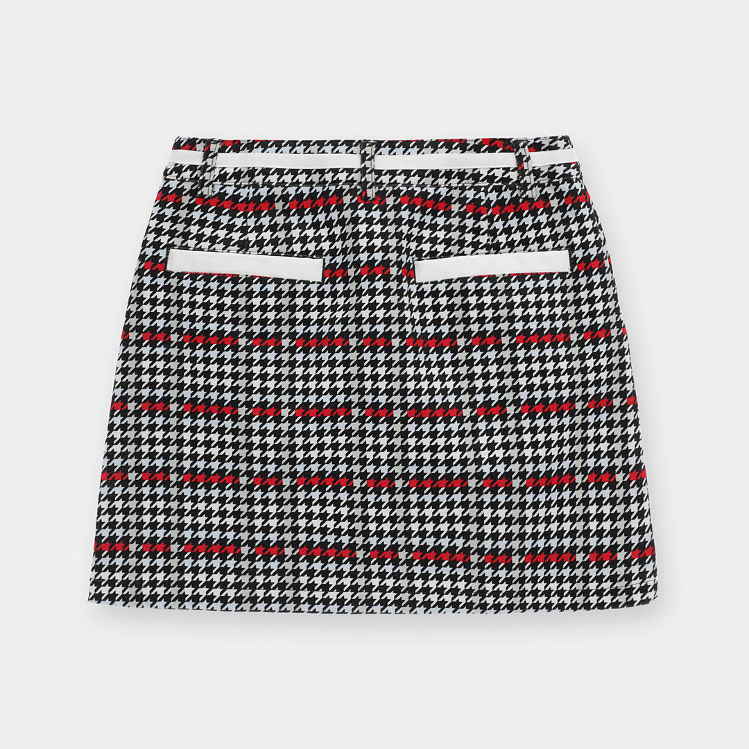 8WAYストレッチ千鳥プリントスカート (WOMENS)