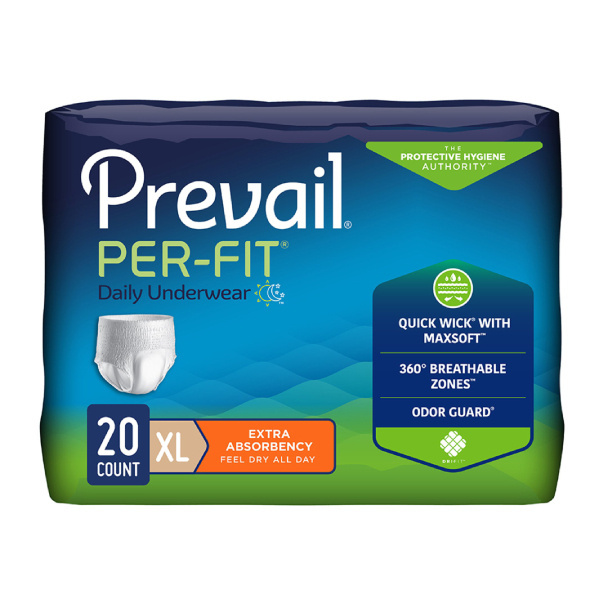 Prevail Per-Fit Extra Underwear, X-Large - 20/bag (FQPFPUXT Health & Beauty Health Care Incontinence Aids) photo