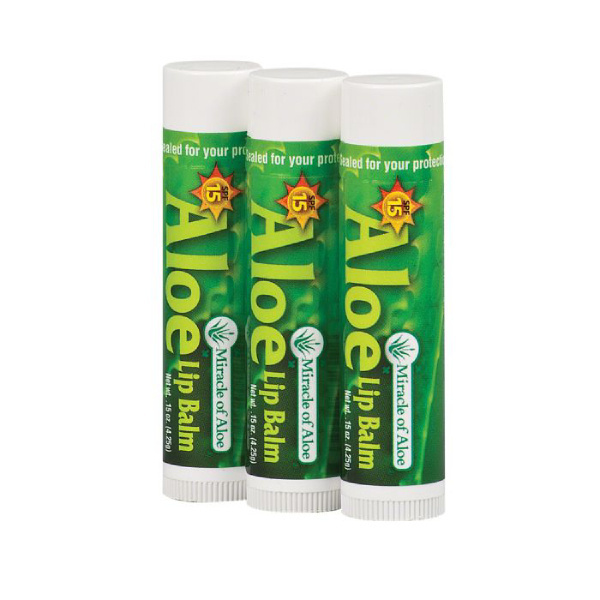Miracle Aloe Lip Balm SPF-15 (WSLIP3PK) photo