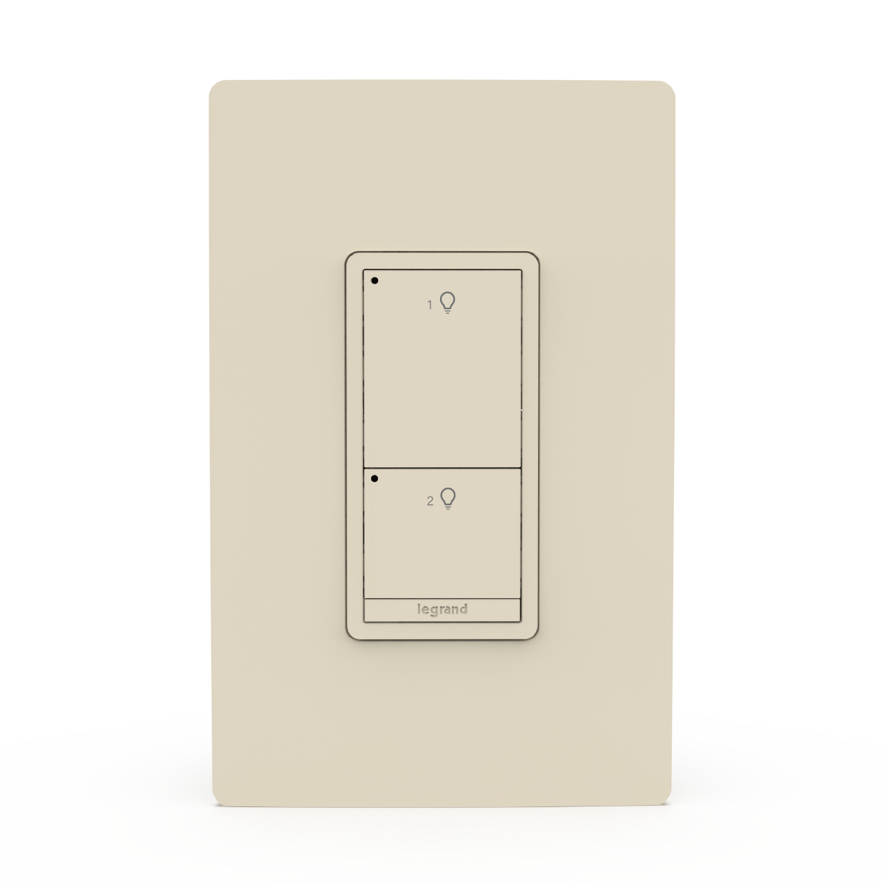 Light Almond Wattstopper PLUS 2 Button Switch