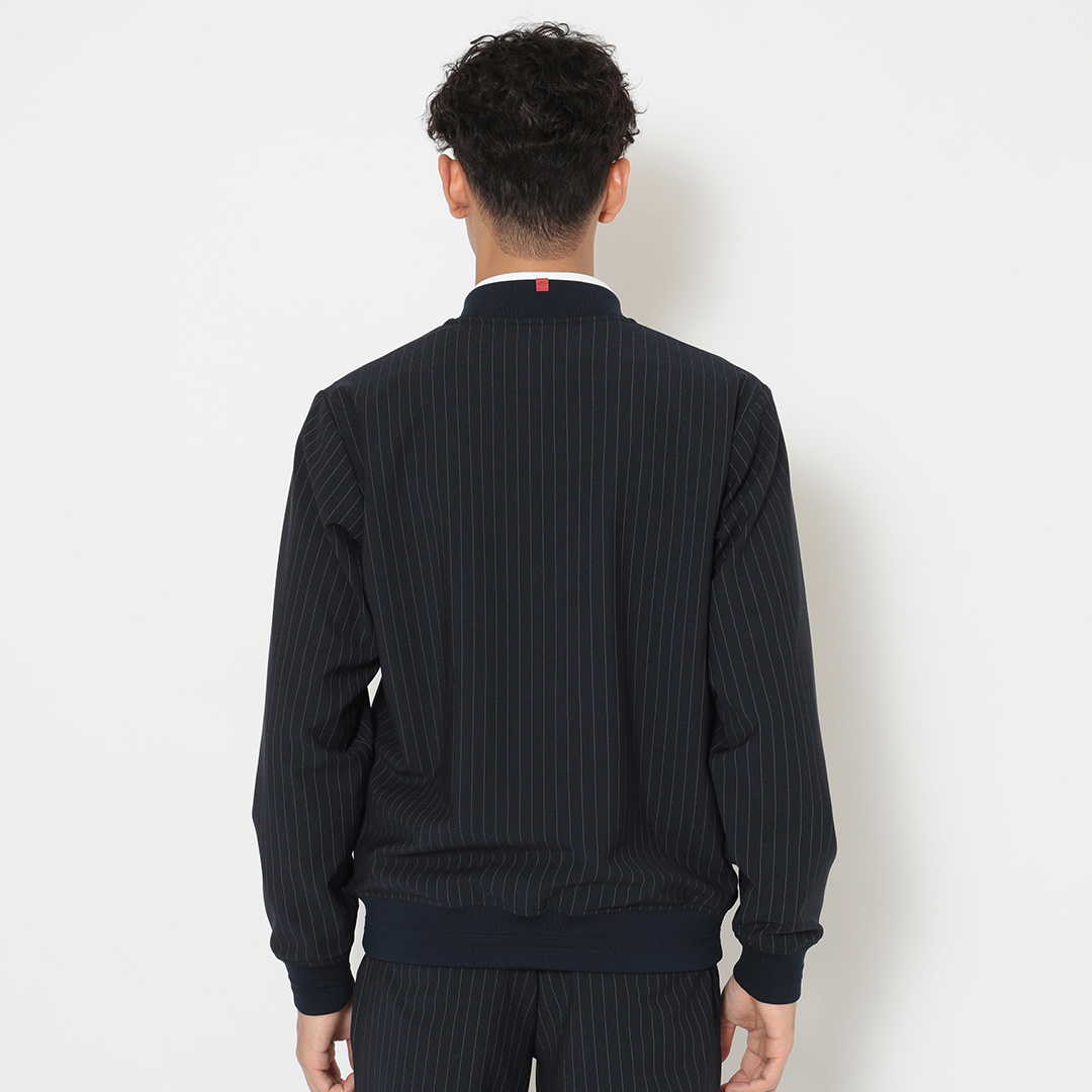 PGG× Lee ゴルフ デニム ストライプ柄 ストレッチ ブルゾン ウェア M ゴルフ用】le coq sportif ルコック ストレッチフォーサー 2Wa