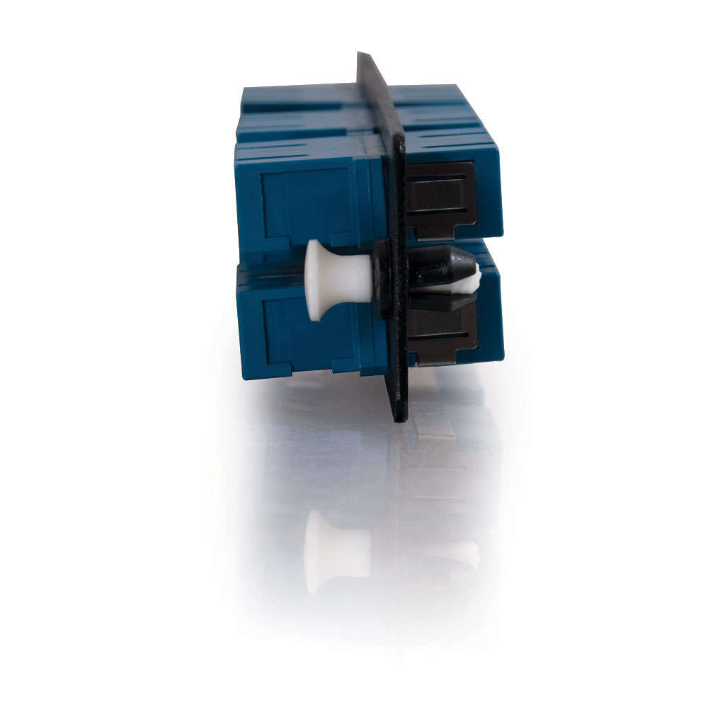 12-Strand, SC Duplex, Zirconia Insert, Single-Mode, Blue Adapter Panel