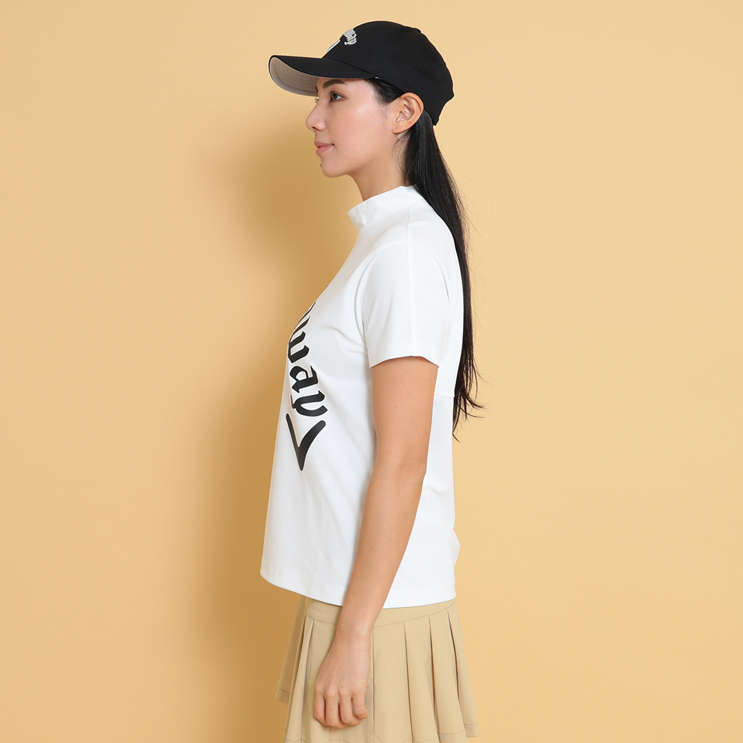 RayBlockカノコ半袖モックネックシャツ (WOMENS)