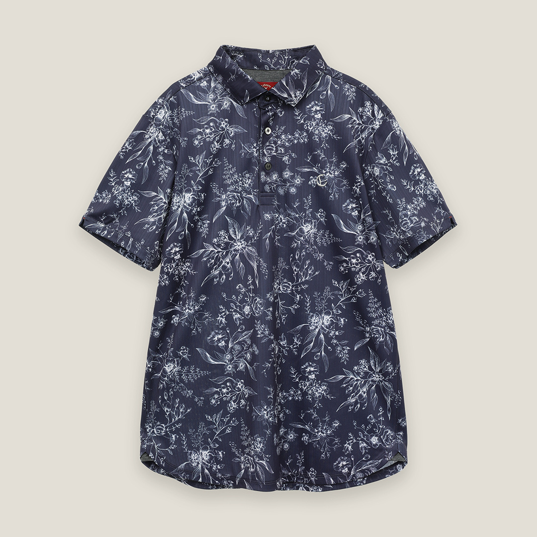 フラワープリントストライプジャカードシャツ (MENS)