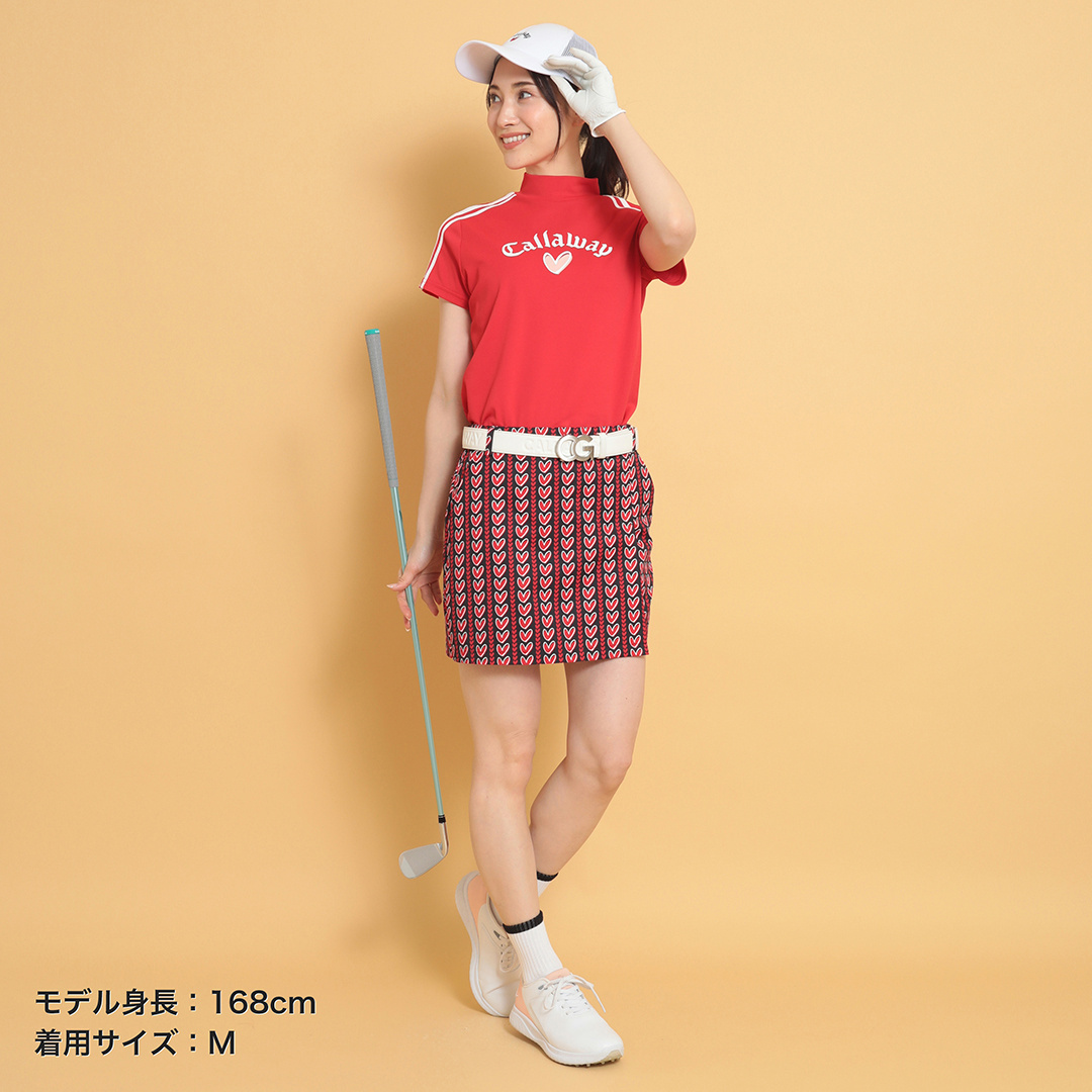 ラブキャロウェイ半袖モックネックシャツ (WOMENS)