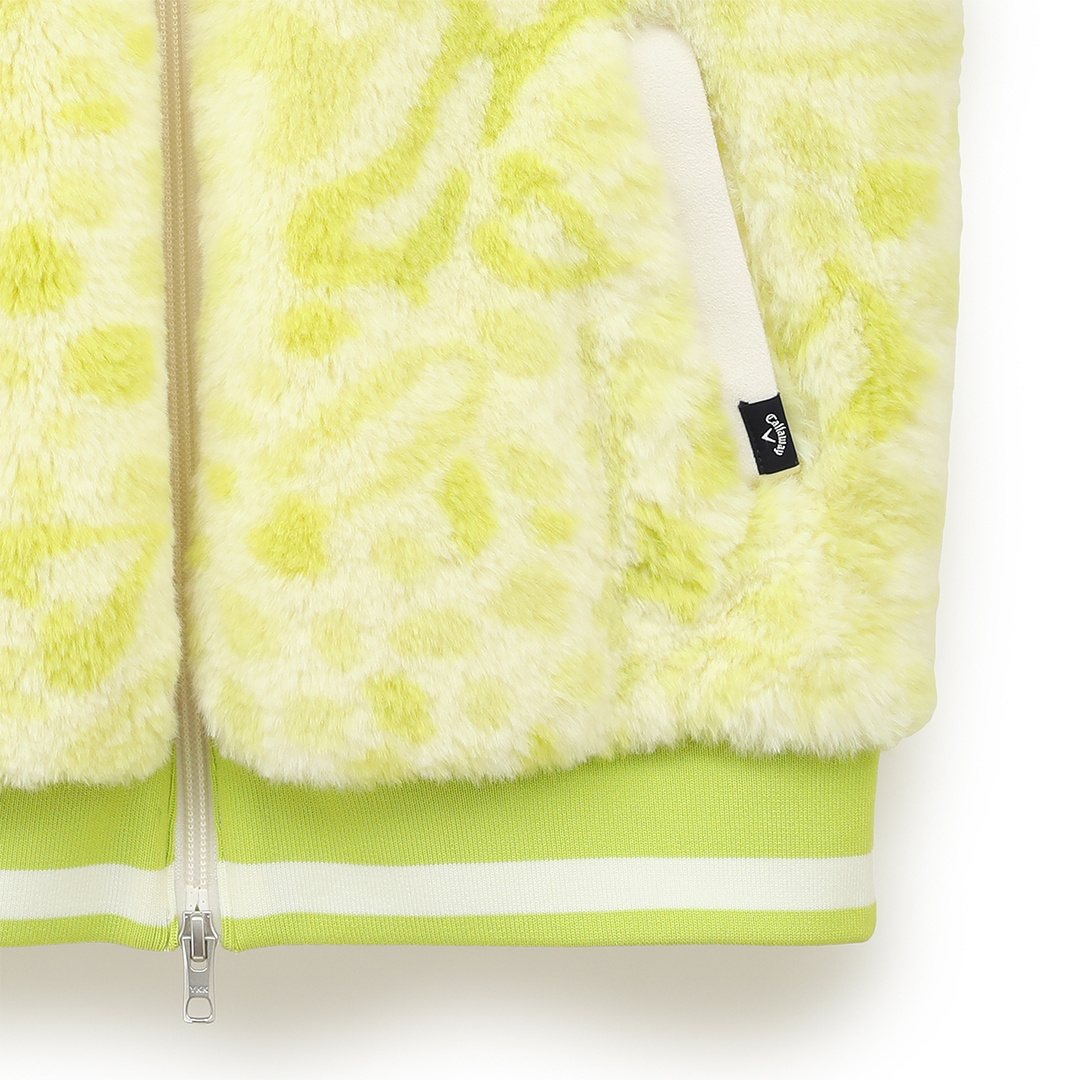 【そらまめこ】Callawayレディースレオパードプリントファーベスト レオパードプリントファーベスト (WOMENS)