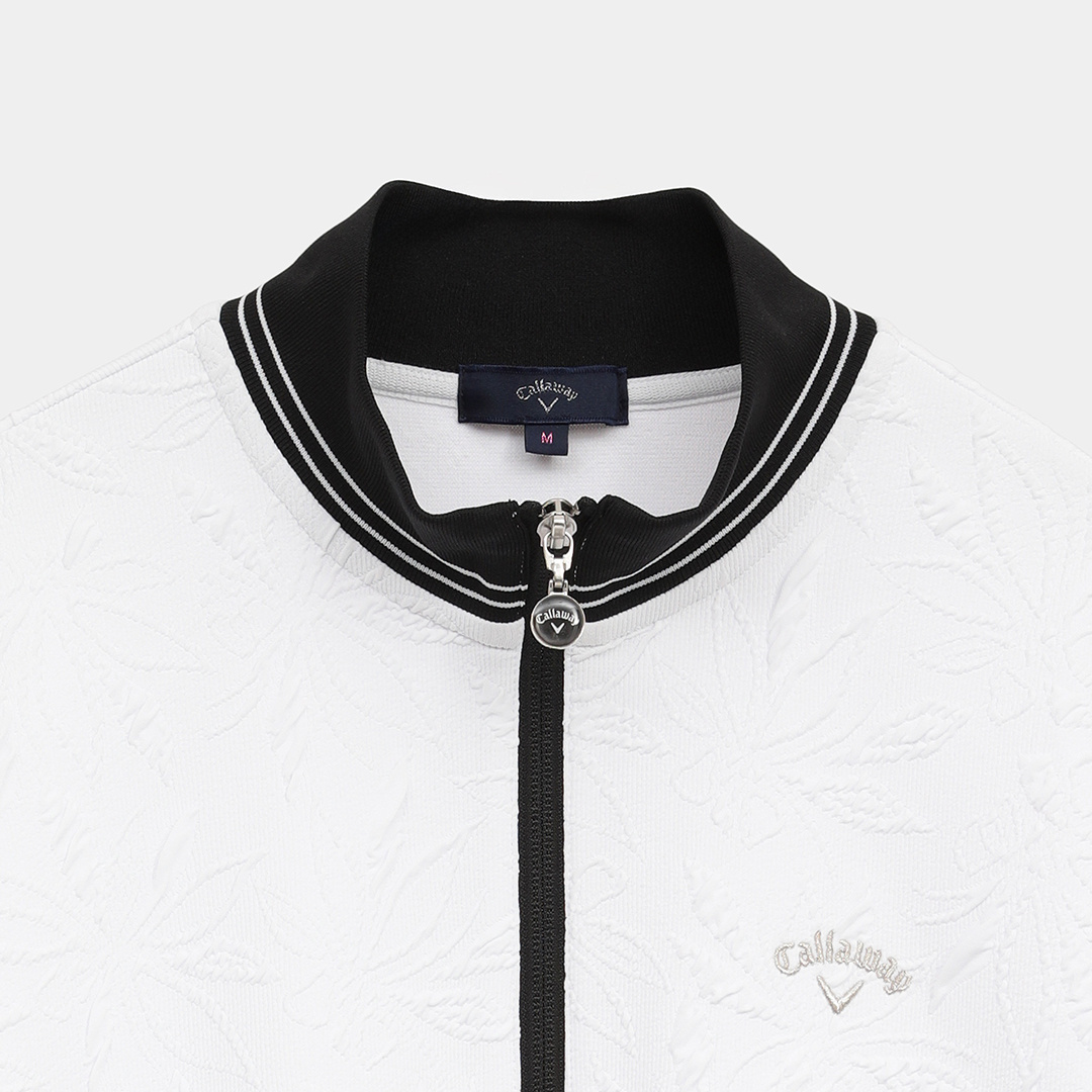 フラワージャカードフルジップスウェット (WOMENS)