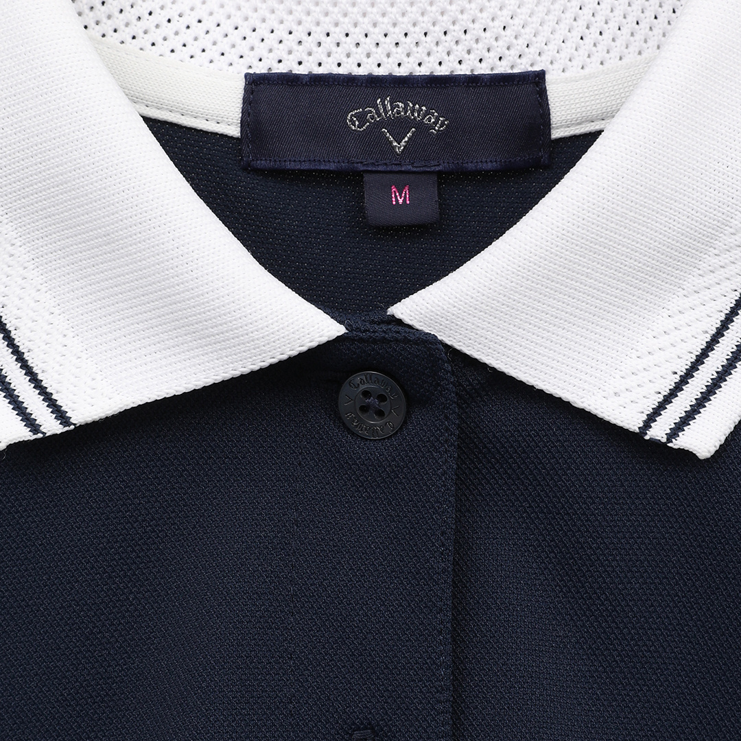 ロゴプリントポロシャツ 半袖 レディース DEVICE ポロシャツ ポロ ビッグシルエット カレッジロゴ