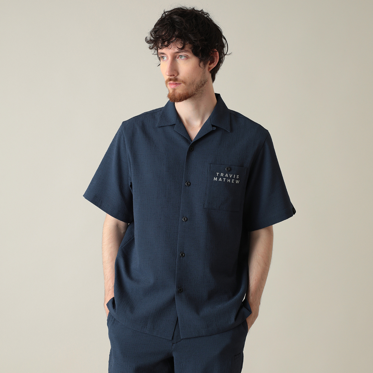 石川遼プロ着用】半袖バックプリントオープンシャツ(MENS)