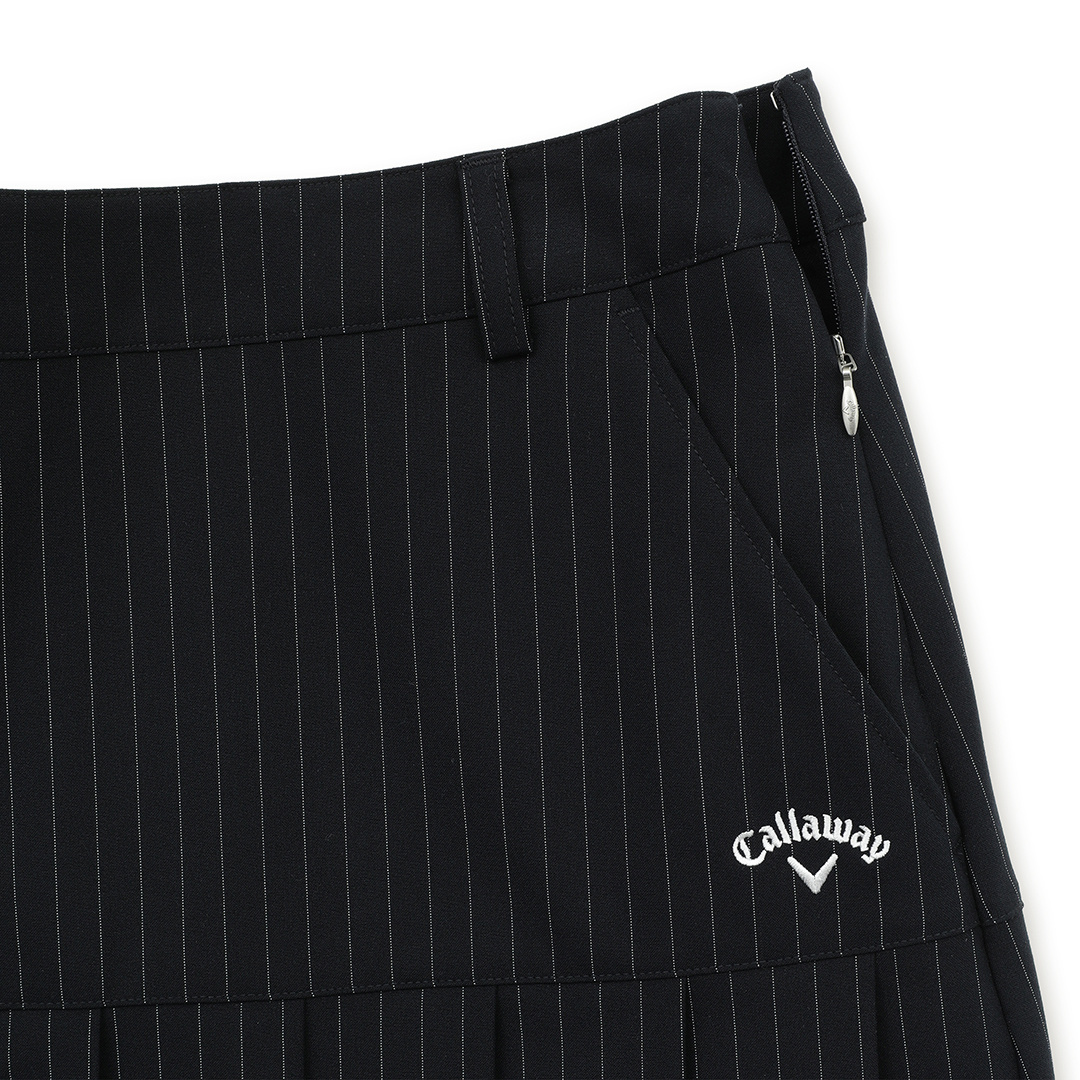 ピンストライププリーツスカート (WOMENS)