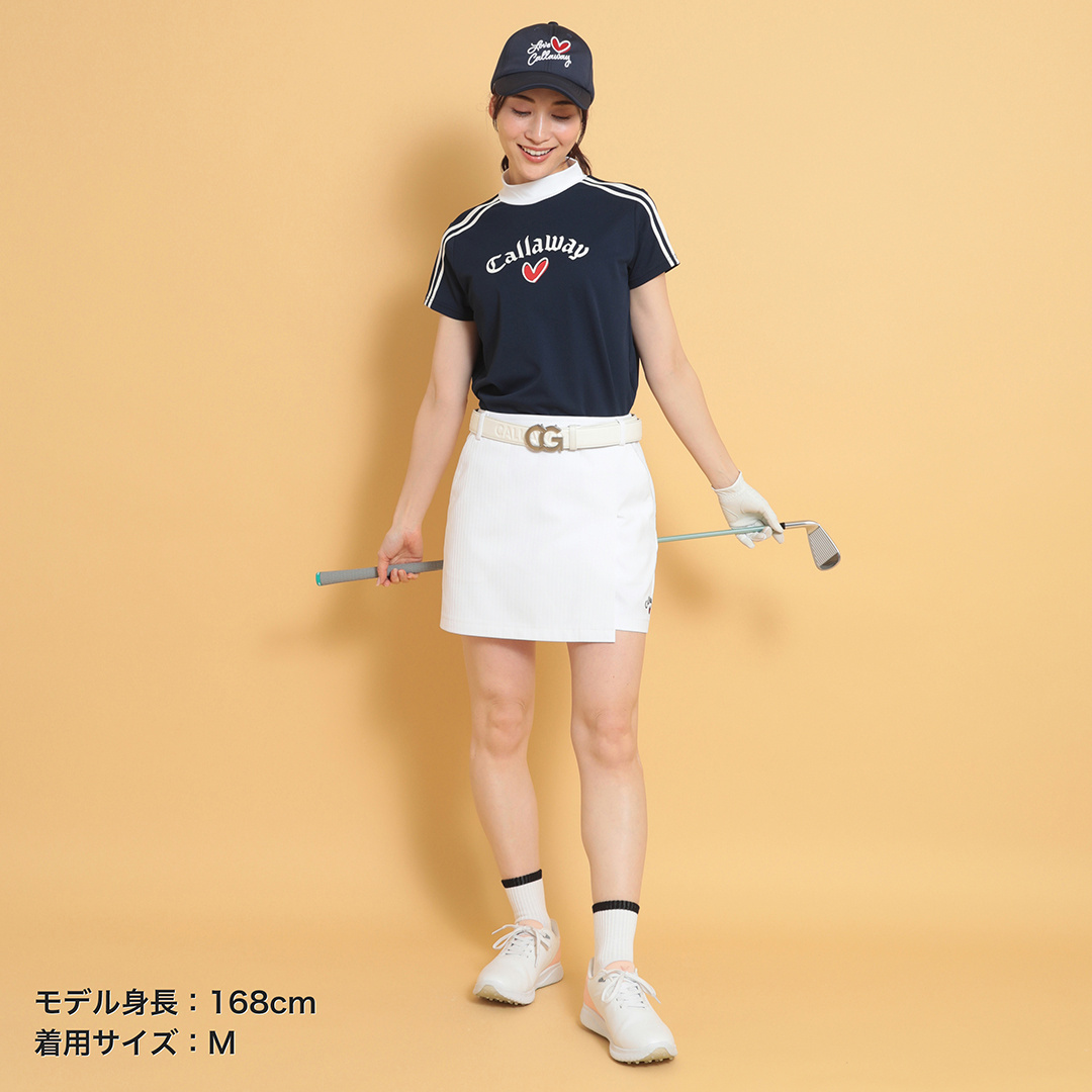 ラブキャロウェイ半袖モックネックシャツ (WOMENS)