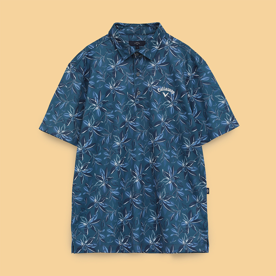 かざあなメッシュフラワープリントシャツ ※4Lサイズあり (MENS)