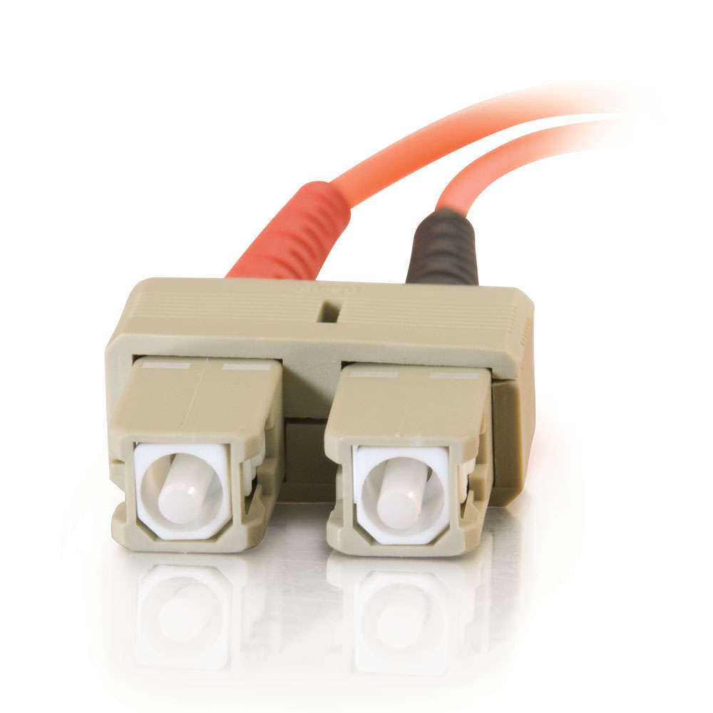 SC-SC 62.5/125 OM1 Duplex Multimode PVC Fiber Optic Cable - Orange