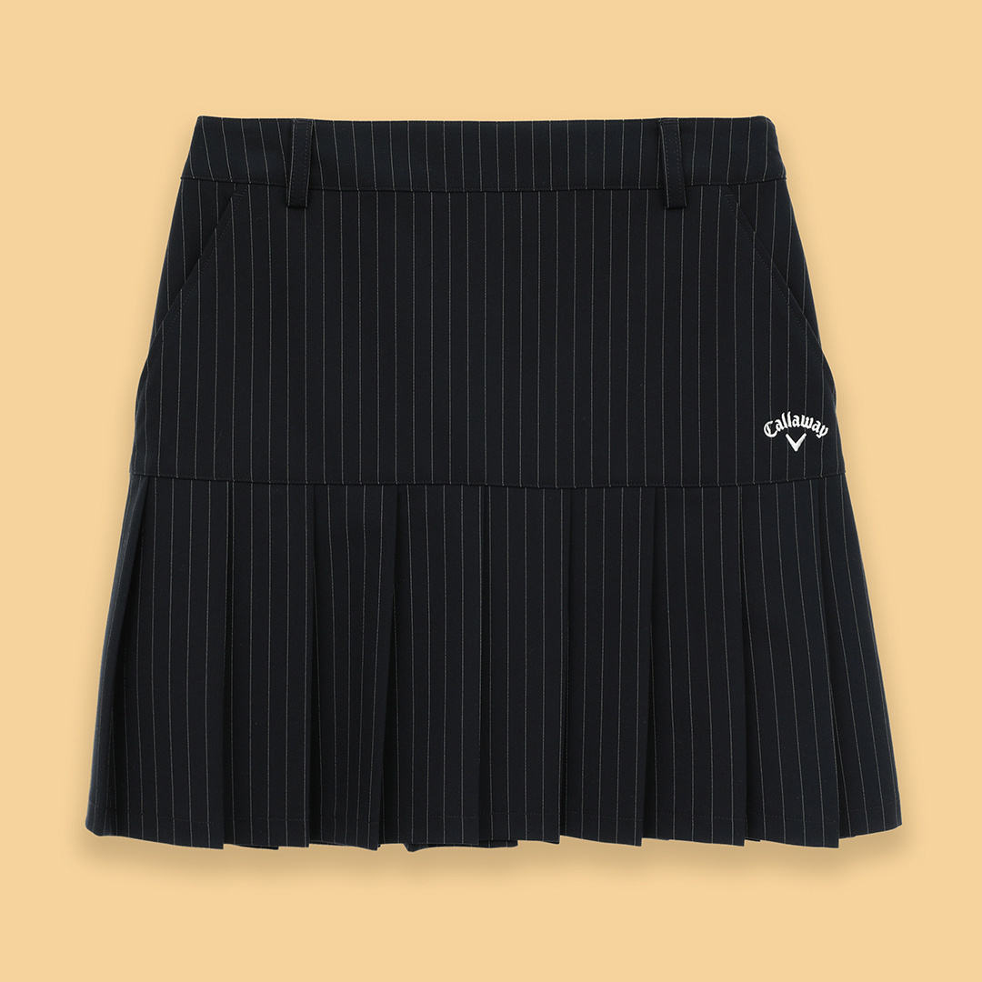 ピンストライププリーツスカート (WOMENS)