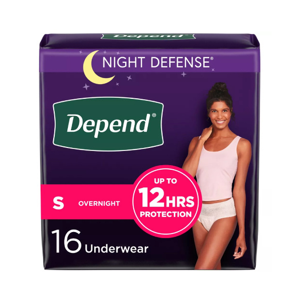 Depend Night Defense Underwear for Women, Small - 128/case (DENDFUS2 Health & Beauty Health Care Incontinence Aids) photo