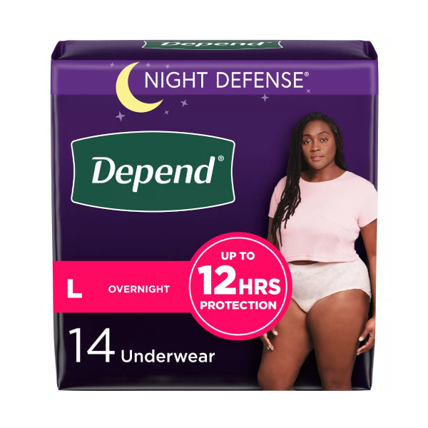 Depend Night Defense Underwear for Women, Large - 112/case (DENDFUL2 Health & Beauty Health Care Incontinence Aids) photo