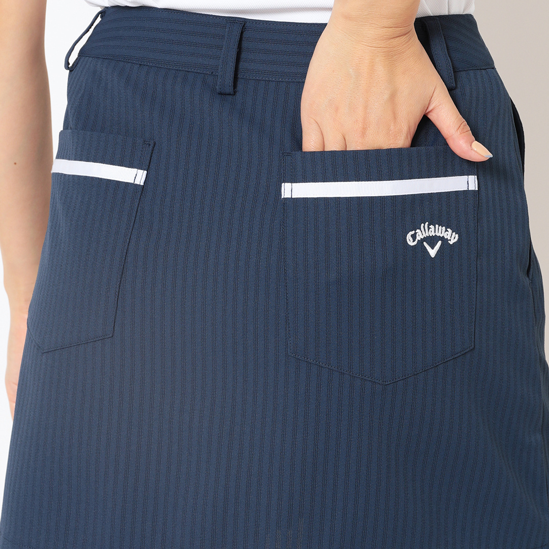 河本結プロ着用】ストライプドビースカート（インナーパンツ） (WOMENS)
