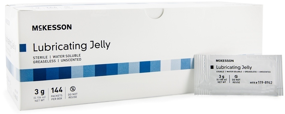 McKesson Lubricating Jelly Foil Pack, 144/case (MKJELLY3GC) photo