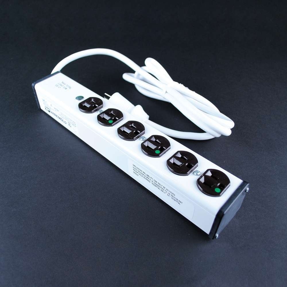 Wiremold 6-Outlet Plug-In Center Unit Medical Grade Approved For Patient Care 4 Outlet Power Strip (TAA)