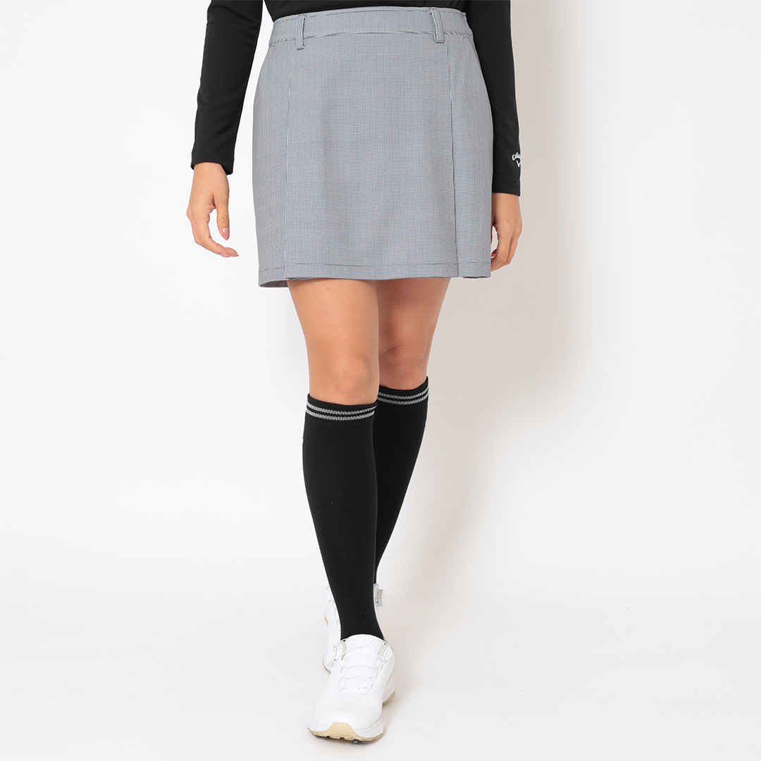 2WAYストレッチギンガム柄スカート (WOMENS)