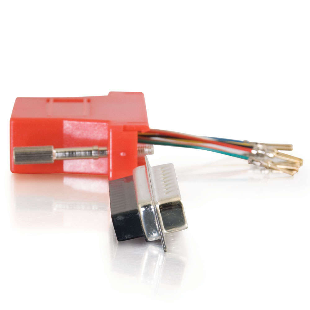 RJ45 to DB25 Male Modular Adapter - Red