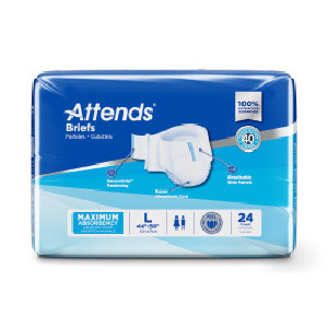 Attends Briefs, Maximum, Large - 24/bag (ATDDBLT Health & Beauty Health Care Incontinence Aids) photo