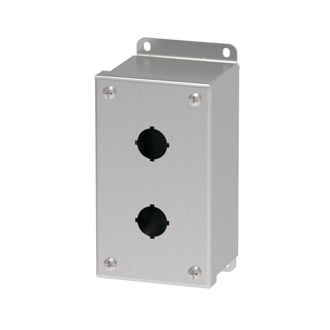 Product image for Hoffman E2PBGSS 30.5-mm and 22.5-mm Pushbutton Enclosures, Type 4X, 2PB x 22.5mm, SS Type 304