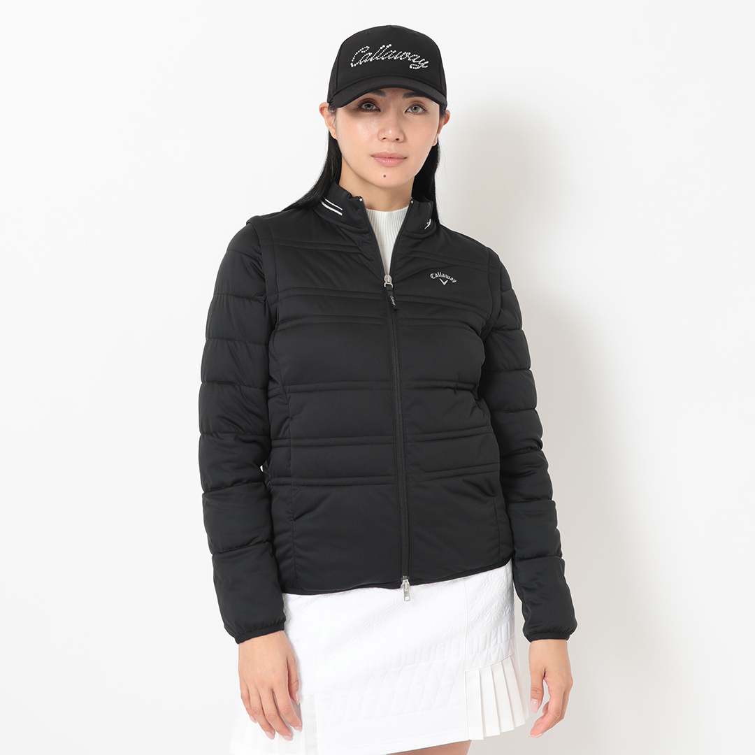 スターストレッチ2WAYフルジップ中綿ブルゾン (WOMENS)