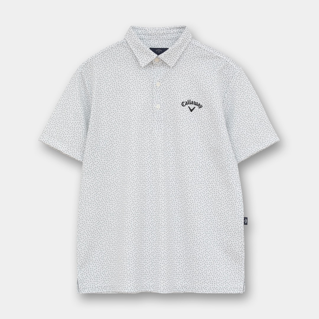 かざあなメッシュ小ヤシの木総柄半袖シャツ ※4Lサイズあり (MENS)