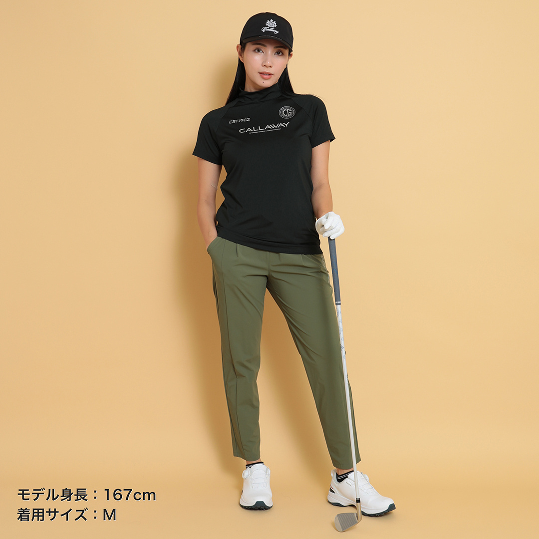 半袖モックネックシャツ (WOMENS)