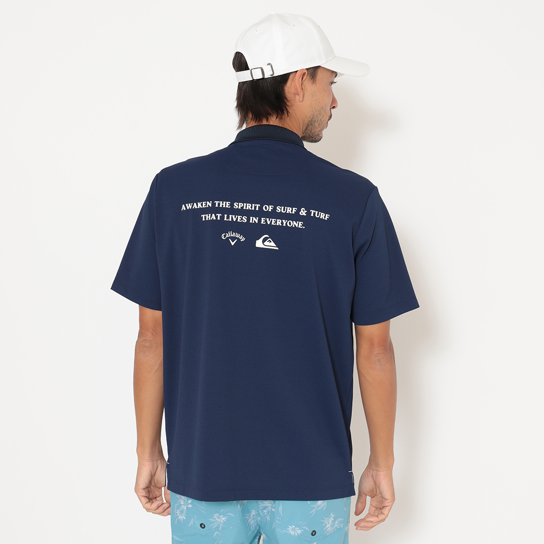 QUIKSILVERコラボ/バックロゴ半袖ポロシャツ (MENS)