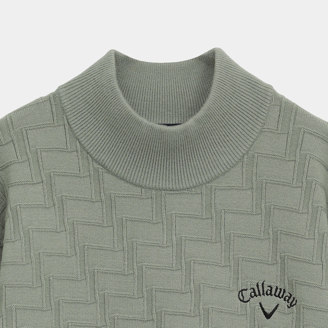 リンクス編みハイネックニット ※4Lサイズあり (MENS)