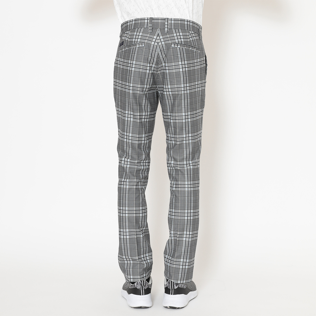 ストレッチピケチェック柄テーパードパンツ (MENS)