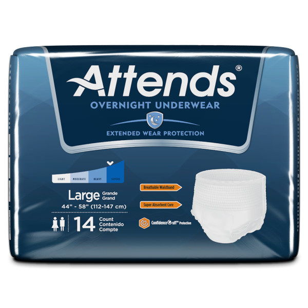 Attends Overnight Underwear, Large - 14/bag (ATOULT Health & Beauty Health Care Incontinence Aids) photo