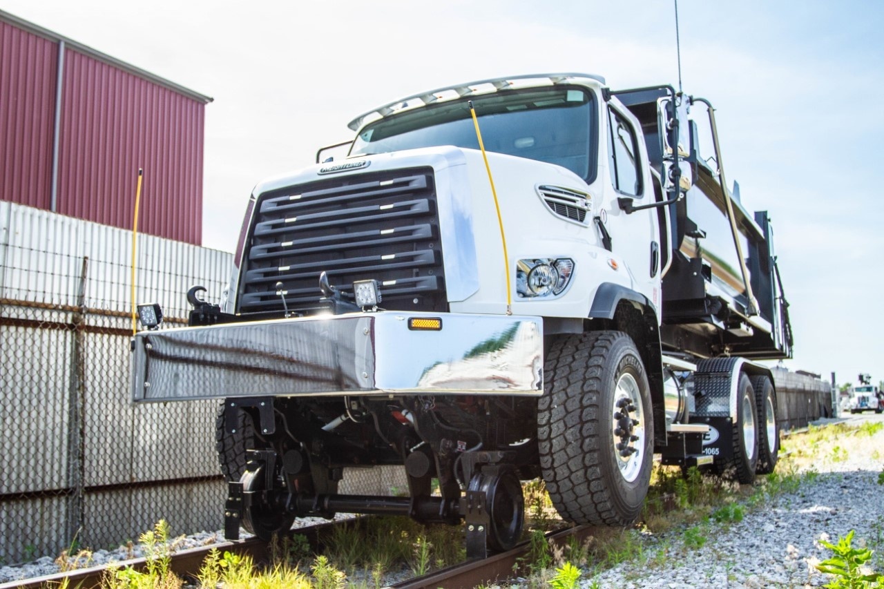 Rear Rotary HiRail Dump Truck Rental Custom Truck One Source