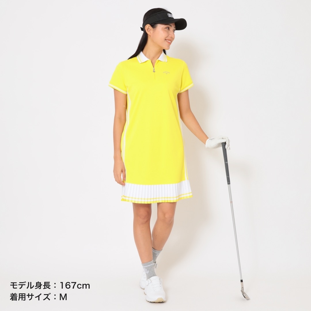 UVカット裏クール半袖ポロワンピース (WOMENS)