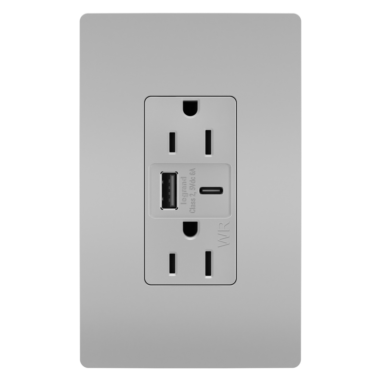 15A 125V TamperResistant WeatherResistant Receptacle with USB Type A