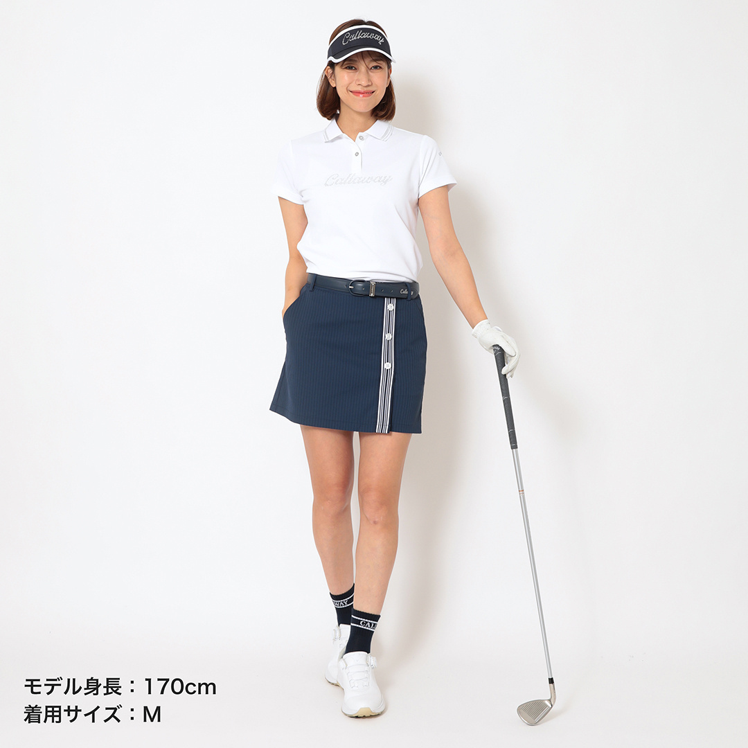河本結プロ着用】ストライプドビースカート（インナーパンツ） (WOMENS)