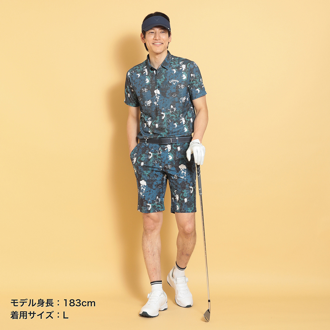 8WAYストレッチフラワープリントショートパンツ (MENS)