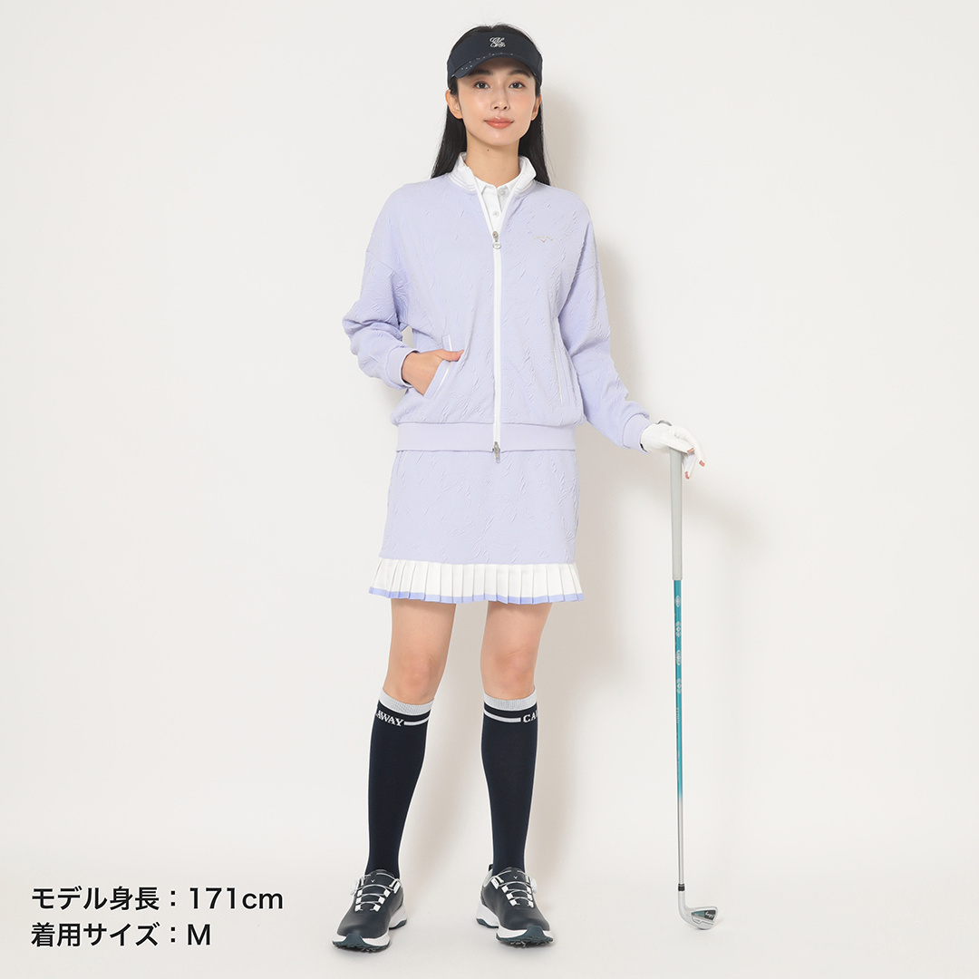 フラワージャカードフルジップスウェット (WOMENS)