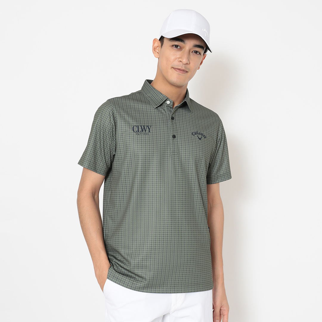 クールコア千鳥総柄半袖シャツインナーセット ※4Lサイズあり (MENS)