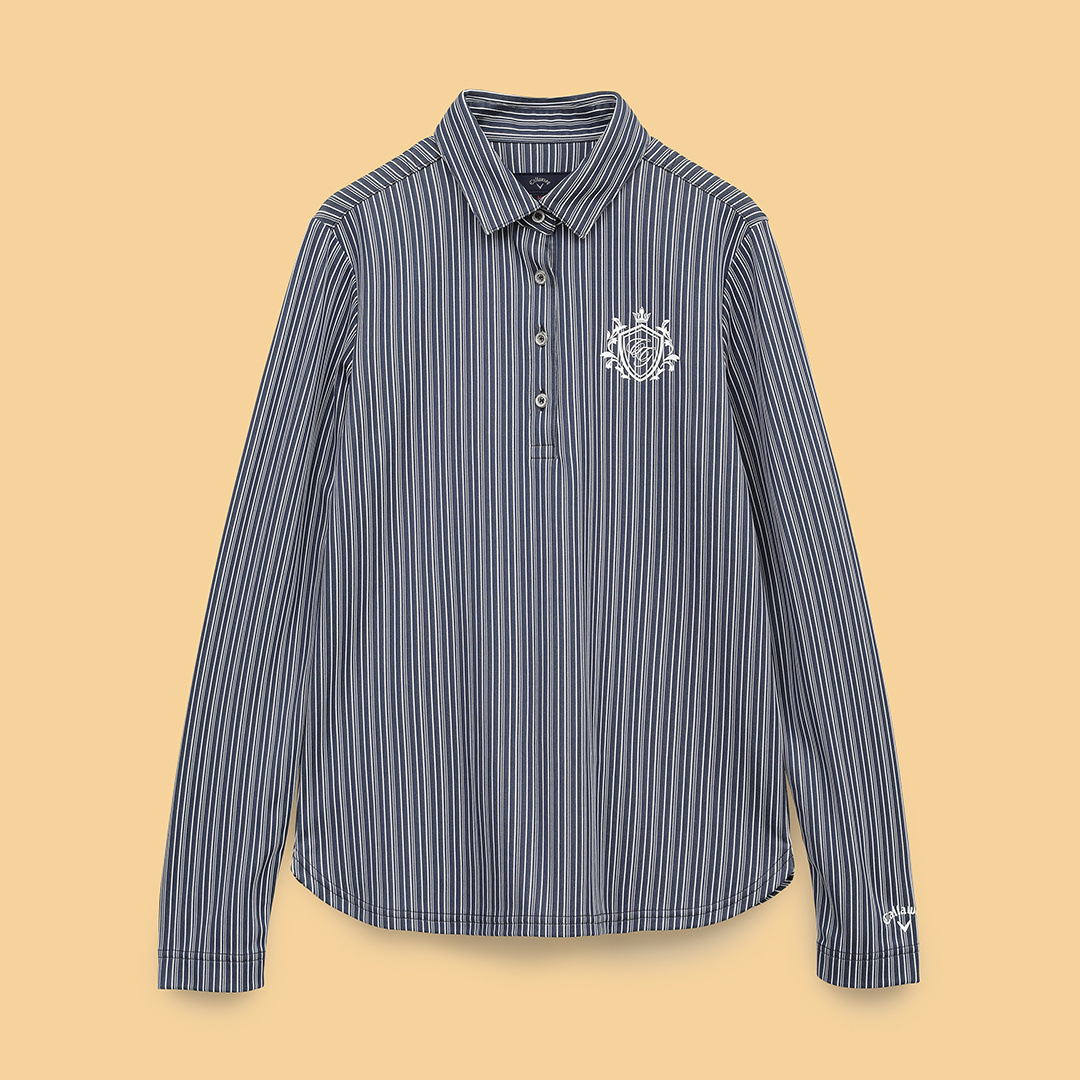 ストライプ長袖シャツ (WOMENS)