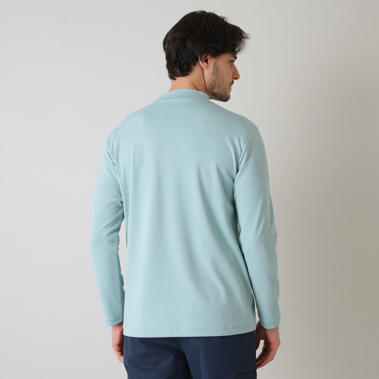 デルタ®ベーシック長袖セミモックネック(MENS)