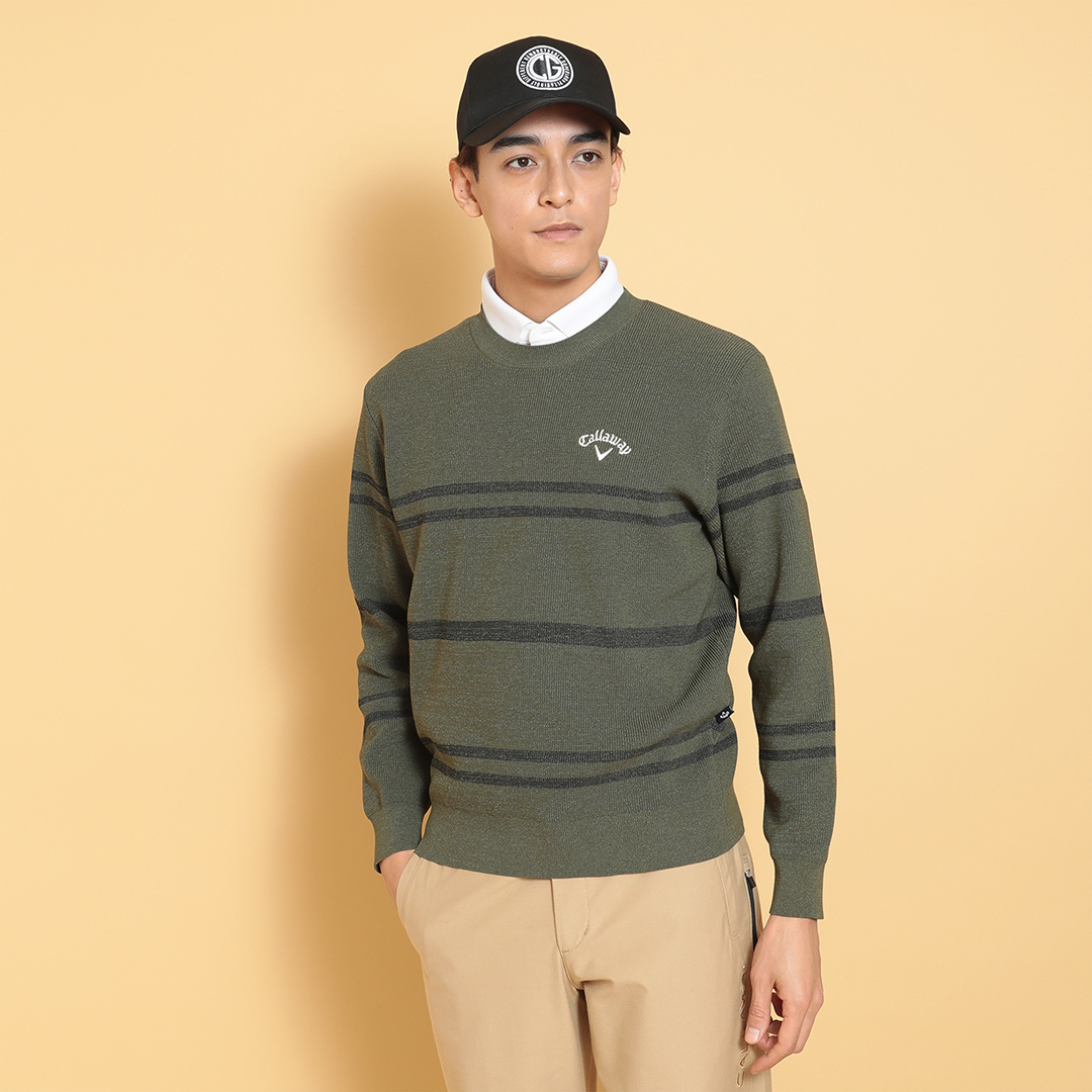 【新品】Callaway 片畦クルーネックニット 　LL 片畦クルーネックニット (MENS)