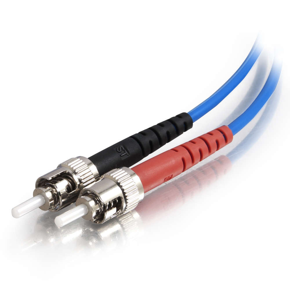 ST-ST 62.5/125 OM1 Duplex Multimode PVC Fiber Optic Cable - Blue