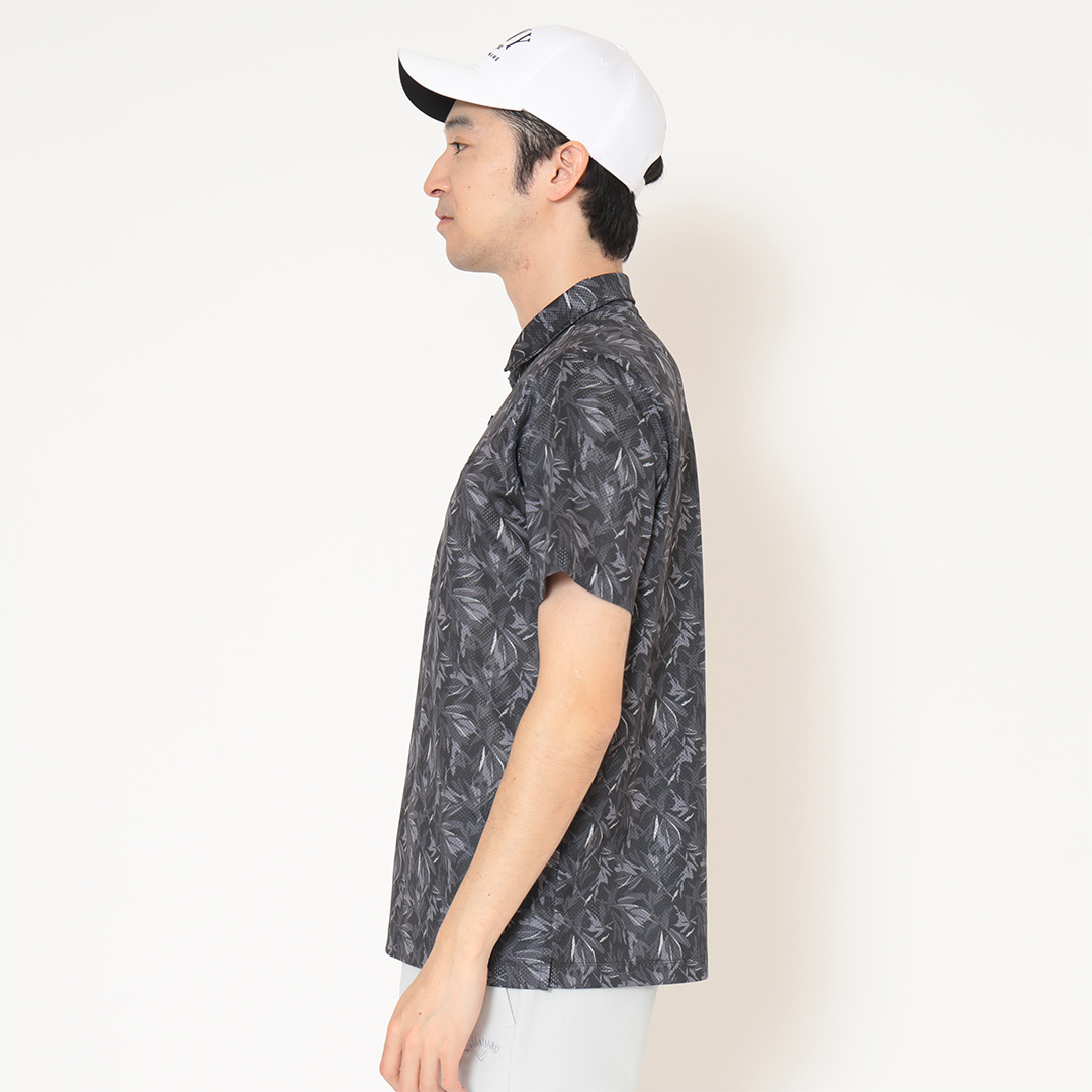 かざあなメッシュボタニカル柄半袖シャツ ※4Lサイズあり (MENS)