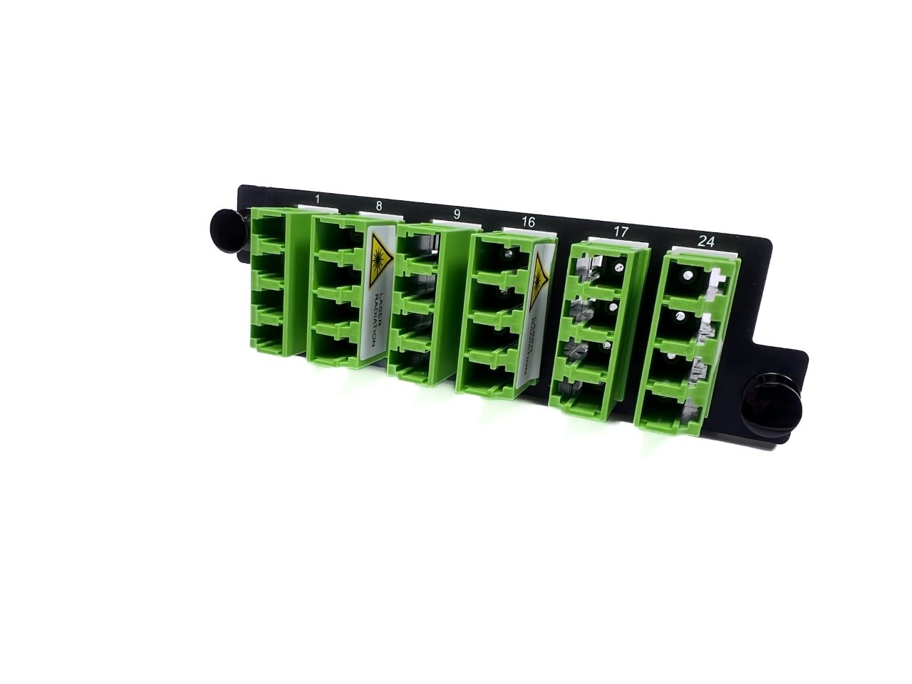Green 24 port Infinium HDFP Fiber Adapter Panel, LC