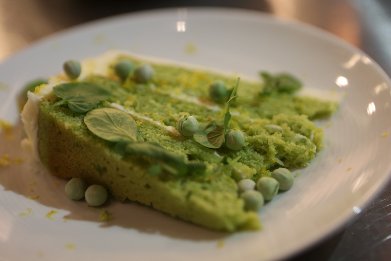 Bebe's homemade green pea cake for dessert ... decadent! Bebe's homemade green pea cake for dessert ... decadent!